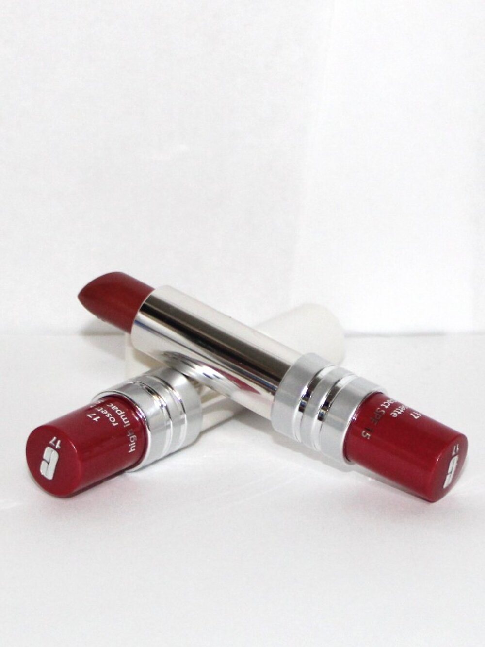 CLINIQUE LIPSTICK HIGH IMPACT SPF 15 "17 ROSSETTE" LOT OF 2